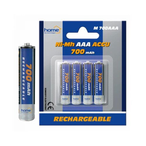 Home Baterija punjiva AAA, 700mAh, blister 4 kom - M 700AAA Slike