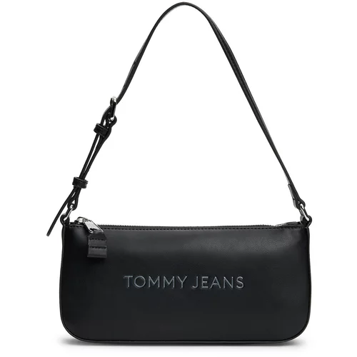 Tommy Jeans Torba za na rame 'Essential' kameno siva / crna