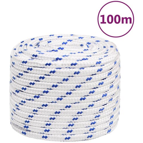 vidaXL Vrv za čoln bela 18 mm 100 m polipropilen Cene