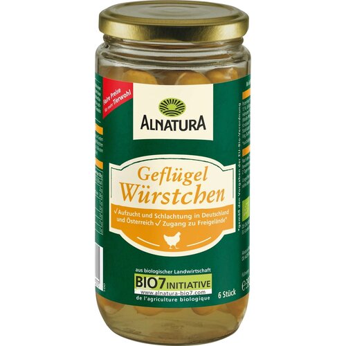 Alnatura Bio perutninske hrenovke, v kozarcu - 180 g Cene