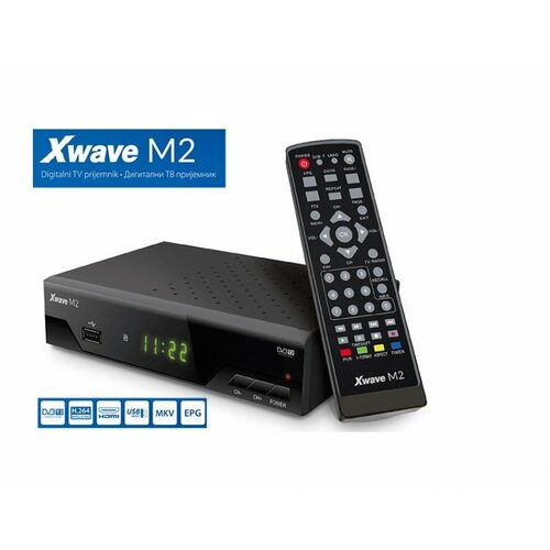 X Wave dVB-T2 set top box,metalno kuciste,led displey, scart,hdmi,usb, media player Slike