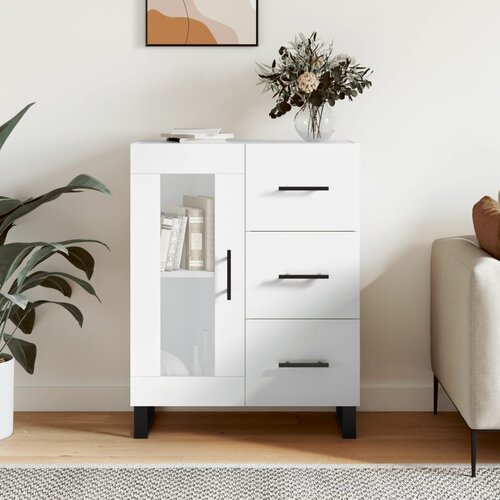 Komoda sjajna bijela 69,5x34x90 cm od konstruiranog drva Cene