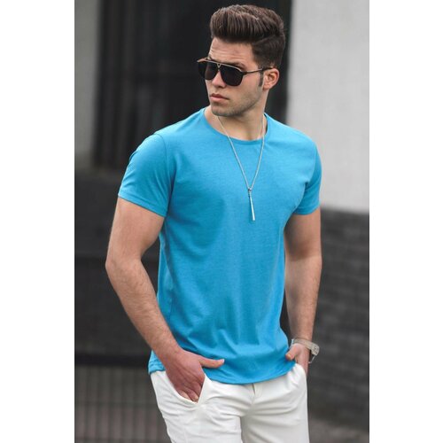 Madmext Men's Turquoise Basic T-Shirt 4055 Slike