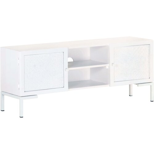The Living Store TV omarica bela 115x30x46 cm trden mangov les - TV Omarica, (21376531) Cene