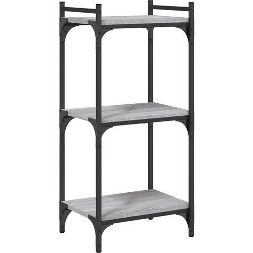 VidaXL Knjižna omara 3-nadstropna siva sonoma 40x30x86 cm inž. les, (20978371) Slike