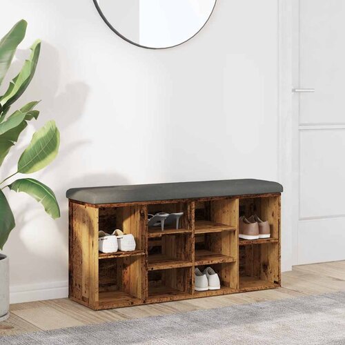 vidaXL Klupa za cipele staro drvo 102x32x50 cm izrađeno drvo Cijene