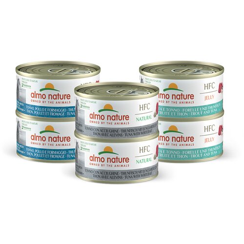 Almo Nature Ekonomično pakiranje HFC Natural 24 x 70 g - HFC mije&amp;scaron;ano pakiranje tuna (3 vrste) Slike