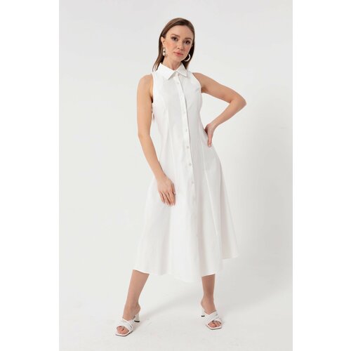 Lafaba Dress - White - Shirt dress Slike