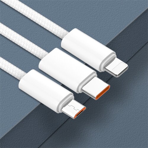 Ldnio LS901 pleten USB v USB-C kabel bele barve dolžine 1 m Cene