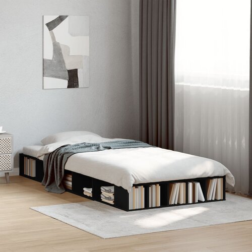 Furnova Posteljni okvir črn 100x200 cm inženirski les, (21938174) Slike