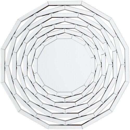 XORA STENSKO OGLEDALO, 100/100/1,9 cm steklo, leseni material Cene