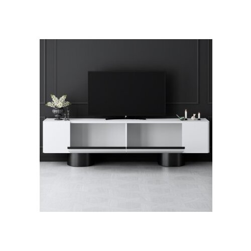 Hanah home Hanah Kućna TV komoda, boemski stil, 180x50x30 cm, bijelo-crna Slike