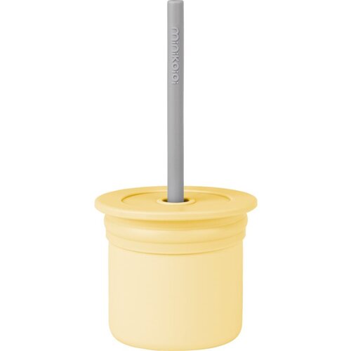 Minikoioi Sip+Snack Set jedilni set za otroke Yellow / Grey Cene