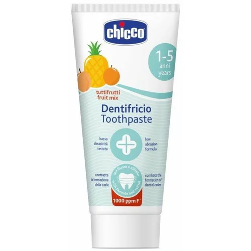 Chicco Toothpaste Fruit Mix otroška zobna pasta s fluoridom 1-5 y 50 ml