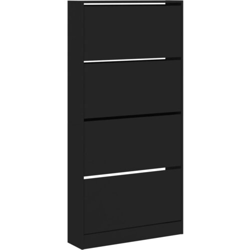 Maison Chic Omarice za obutev - Kopa za čevlje s 4 predali črna 80x21x163,5 cm, (21776299) Slike