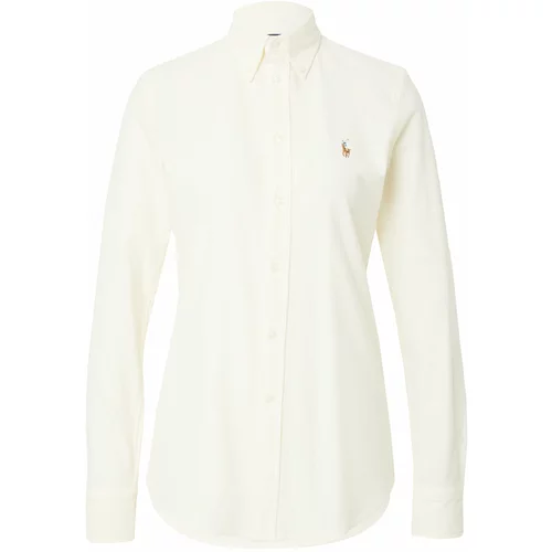 Polo Ralph Lauren Bluza smeđa / svijetložuta / bijela