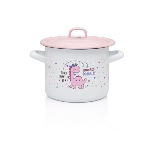 Metalac duboka posuda s poklopcem dino girl 14cm/1,50 lit. Cijene