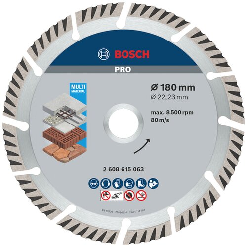 Bosch Dijamantska rezna ploča PRO Multi material 180×22,23 mm Cene