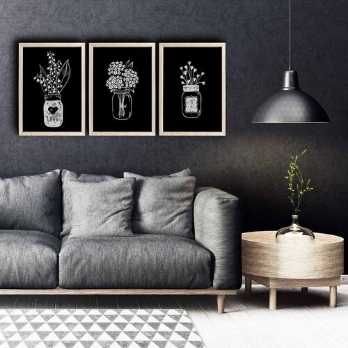 Wallity dekorativna slika 3PKCT-004, 118x53cm, 3 dela Slike