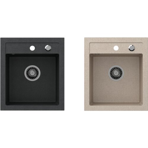 Sink Solution pomivalno korito LUMINA 60 - 430 x 500 mm - črn Slike