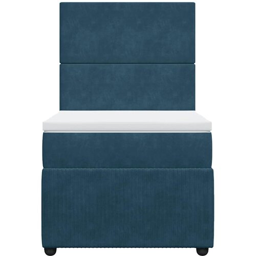 Box spring krevet s madracem plavi 90x190 cm bar&amp;scaron;unasti Slike