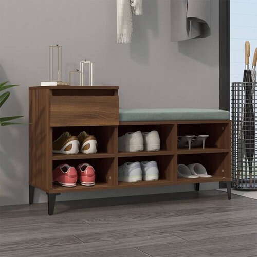 The Living Store Omarica za čevlje rjav hrast 102x36x60 cm inženirski les - Omarica Za Čevlje, (21434967) Cene