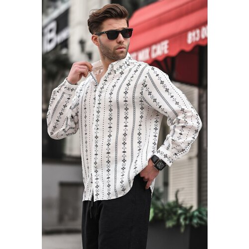 Madmext Smoky Patterned Long Sleeve Men's Shirt 6734 Slike