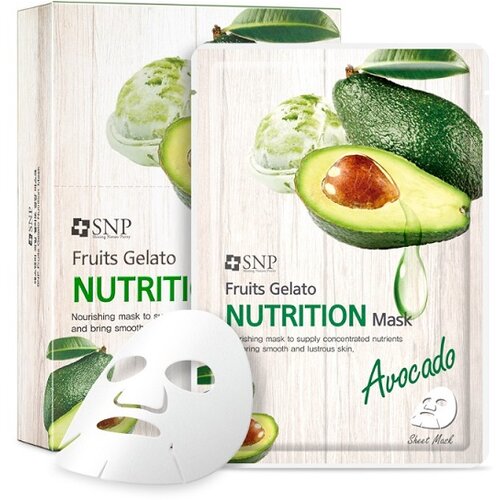 SNP maska sa ekstraktom avokada za suvu i grubu kožu fruits gelato nutrition mask 25ml Slike