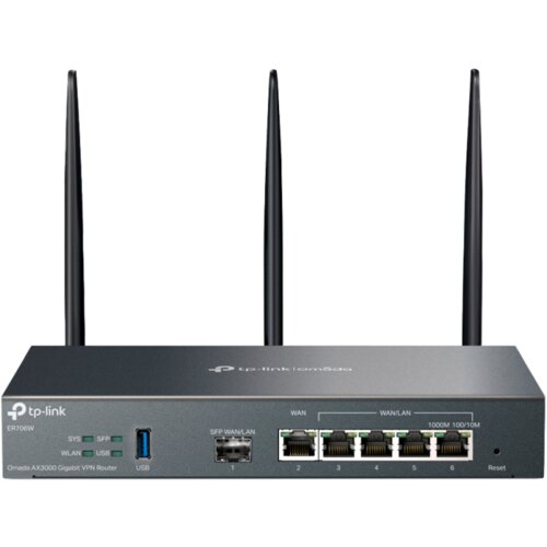 Tp-link ER706W Omada AX3000 Wi-Fi 6 Gigabit VPN Router, 1× Gigabit SFP WAN/LAN Port, 1× Gigabit RJ45 WAN Port, 4× Gigabit WAN/LA Cijene