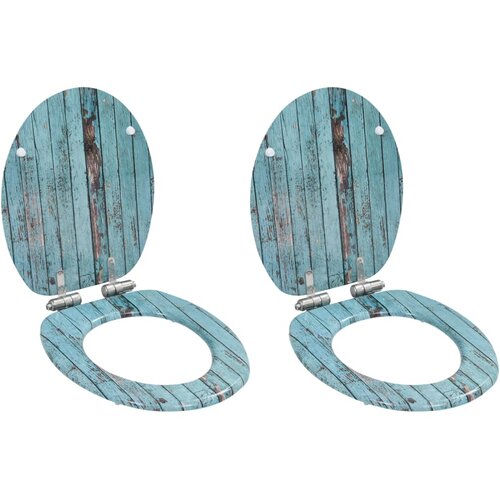 vidaXL Toaletna sjedala s mekim zatvaranjem 2 pcs Plava 44 x 38 cm Cijene