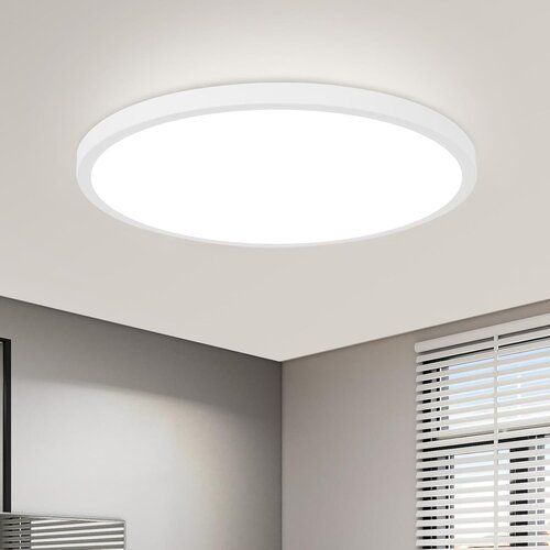 Nettlife LED stropna svetilka za kopalnico - Kopalniška svetilka Ø30cm ravna okrogla 18W IP44, (22111136) Cene