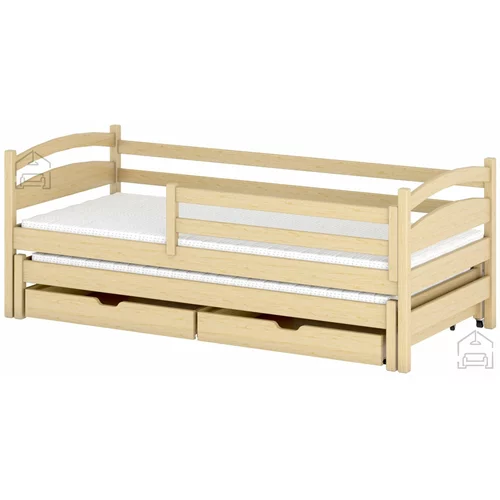 Lano Otroška postelja z dodatnim ležiščem Tosia - 90x190 cm - Bor