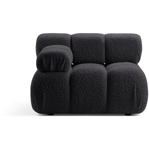Micadoni Antracitno siv modul za sedežno garnituro iz tkanine boucl&amp;eacute; (levi kot) Bellis &amp;ndash; Home Slike