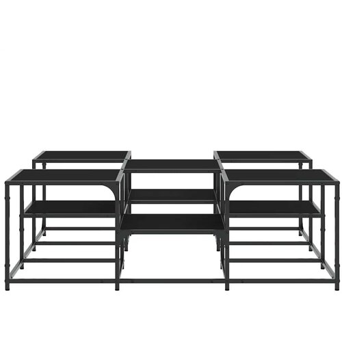  Stolić za kavu crni 121 x 121 x 40 cm od konstruiranog drva Slike