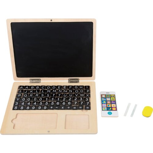 Legler Small Foot Dečija igračka Laptop sa magnetnom tablom, Drveni Slike