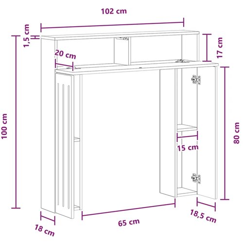  Okvir za kamin Dimljeni hrast 102 x 18 x 100 5 cm - Dimljeni hrast Cijene