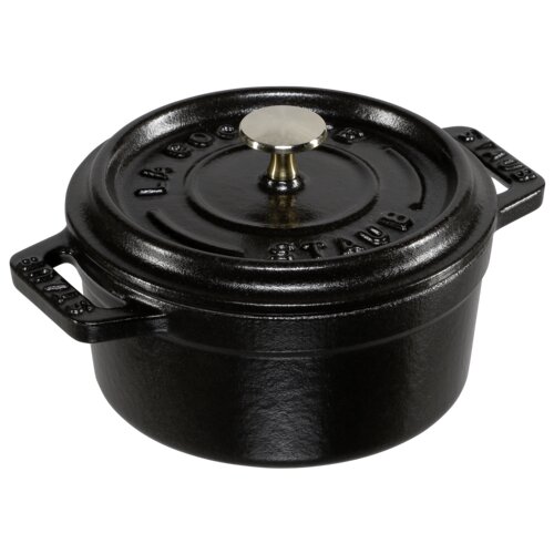 Staub Mini Cocotte 10cm round black, cast iron Slike