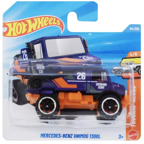Mattel hot wheels: mercedes-benz unimog 1300L ljubičasti autić 1/64 - Slike