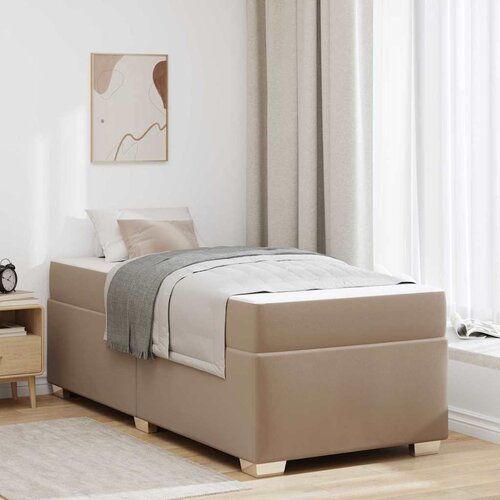 VidaXL Krevetna konstrukcija Boja cappuccina 100 x 200 cm Umjetna koža Slike