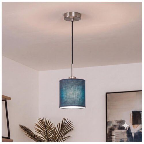 Brilagi LED luster na sajli NUBILA 1xE27/60W/230V Ø 14 cm crna/tamno plava Cene