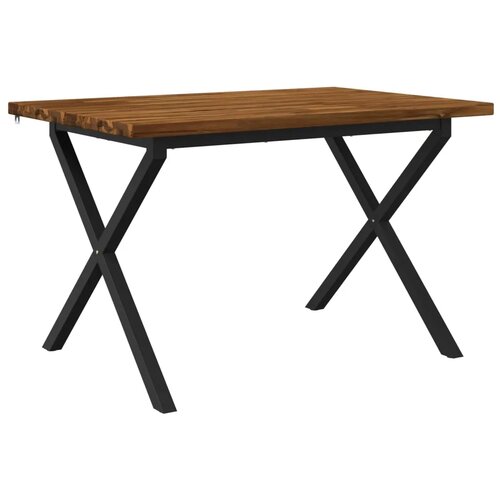  Kvadratni blagovaonski stol 120 x 80 x 75 cm - Prirodna i crna 120 x 80 x 75 cm Četvrtasto Slike