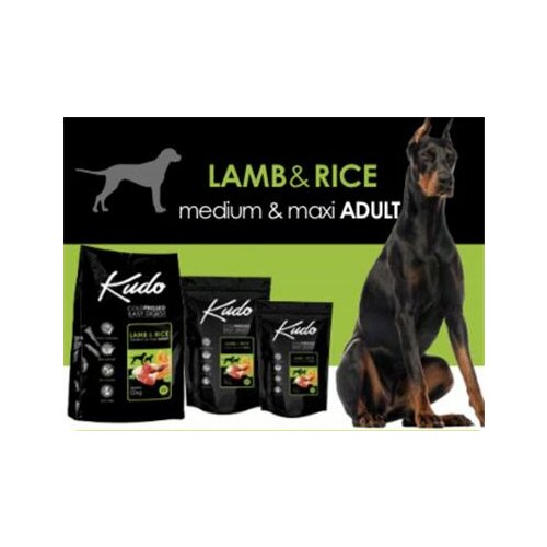 Kudo hrana za pse - Lamb & Rice Medium & Maxi ADULT - Low Grain 3kg Slike