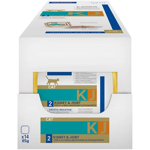 Virbac Veterinary HPM Cat Kidney & Joint KJ2 - 14 x 85 g