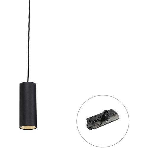 QAZQA Professional Design hanglamp zwart incl. rail adapter 1-fase - Iconic Tubo Cene