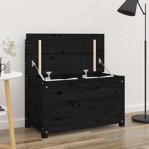 vidaXL Klupa crna 80 x 41 x 77 cm od masivne borovine Cijene