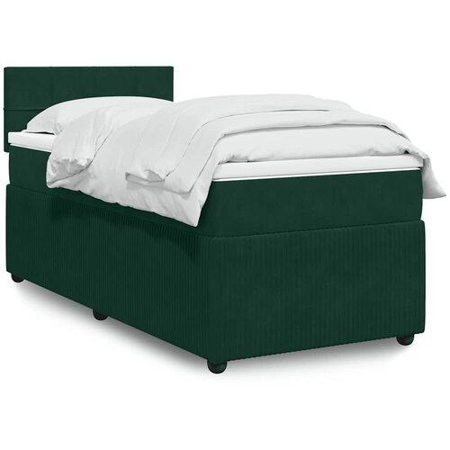 Box spring krevet s madracem tamnozeleni 90x190 cm bar&scaron;unasti Cijene