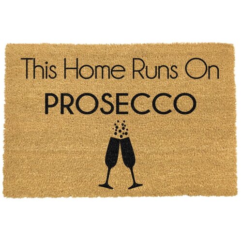 Artsy Doormats Predpražnik iz naravnih kokosovih vlaken This Home Runs On Prosecco, 40 x 60 cm Cene