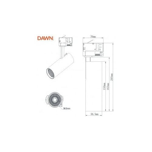  led ref šinski JM-4068 10W 3000K 36° crni trofazni Cene