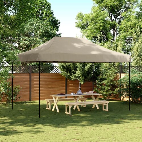 vidaXL Sklopivi prigodni šator za zabave smeđesivi 440x292x315 cm Cijene