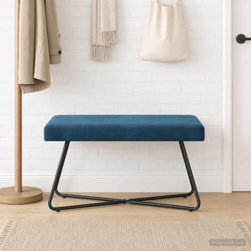 Klupa Plava 80 x 40 x 45 cm Bar&amp;scaron;un - Plava 80 cm Slike